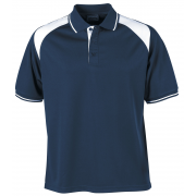 CLUB 1022 MENS S/S POLOS White/Navy, Black/White Stock Clearance