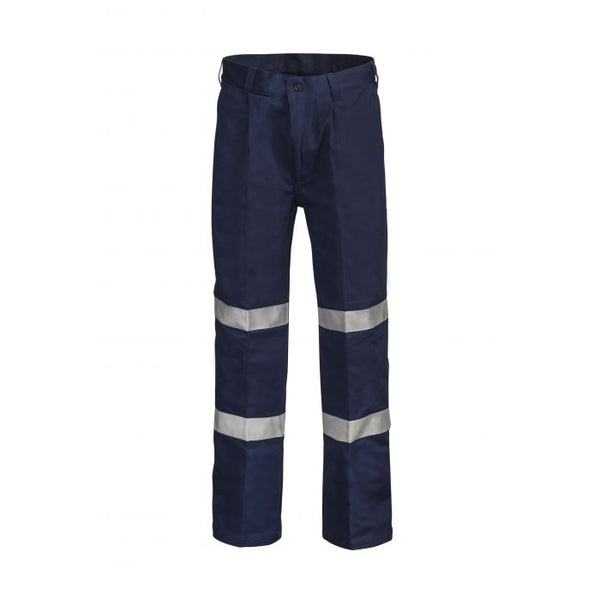 CLASSIC SINGLE PLEAT COTTON DRILL TROUSER WITH CSR REFLECTIVE TAPE WP4006