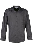Mens Henley Long Sleeve White/Navy