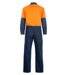 HI VIS TWO TONE COTTON DRILL COVERALLS WC3051