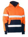 Taped Two Tone Fleece Hoodie Pullover BK6619T