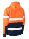 Taped Two Tone Fleece Hoodie Pullover BK6619T