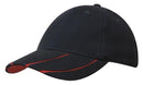 Brushed Heavy Cotton Cap with Laminated Two-Tone Peak