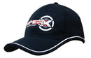 Brushed Heavy Cotton Cap with Piping On Peak & Crown