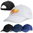 Brushed Heavy Cotton Cap with Mesh Inserts on Peak Black/White