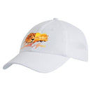 Brushed Heavy Cotton Cap with Mesh Inserts on Peak Black/White