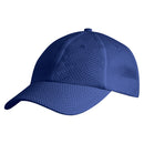 Brushed Heavy Cotton Cap with Mesh Inserts on Peak Black/White
