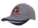 Brushed Heavy Cotton Cap with Peak Trim Embroidered
