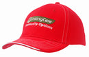 Brushed Heavy Cotton Cap with Contrasting Stitching and Open Lip Sandwich