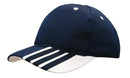 Sandwich Mesh Cap with Striping on Peak