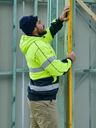 Taped Hi Vis Zip Fleece Hoodie with Sherpa Lining BK6988T