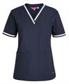 LADIES CONTRAST SCRUBS TOP 4SCT1