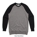 Mens Contrast Crew Jumper 5109 Steel Marle/Black size M Stock Clearance