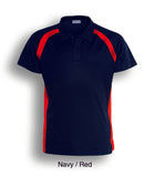 Team Essentials-Kids Short Sleeve Contrast Panel Polo   NVY/RED