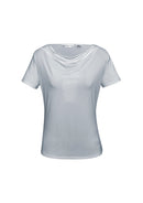 Ladies Ava Drape Knit Top K625LS Teal Size 16 Stock Clearance