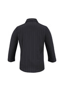 LADIES NEW YORKER 3/4 SLEEVE SHIRT   LB2725 Black/White Size 12 Stock Clearance