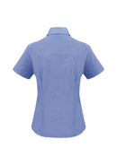Ladies Plain Oasis Short Sleeve Shirt LB3601 Mid Blue Size 18 Stock Clearance