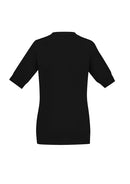 Womens Zip Front Short Sleeve Knit