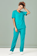 Womens Avery Tailored Fit Round Neck Scrub Top