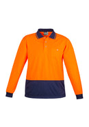 Unisex Hi Vis Basic Spliced Polo - Long Sleeve ZH232