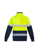 Mens Orange Flame HRC 2 Hoop Taped 1/4 Zip Brushed Fleece ZT150