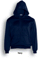 CJ1062 Unisex Adults Zip Through Fleece Hoodie BLACK AND NAVY
