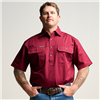 Kilcoy Mens Half Button Short Sleeve Work Shirt code: OBCMWS002