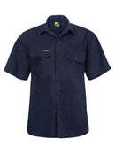 LIGHTWEIGHT SHORT SLEEVE VENTED COTTON DRILL SHIRT WS40112