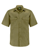 LIGHTWEIGHT SHORT SLEEVE VENTED COTTON DRILL SHIRT WS40112
