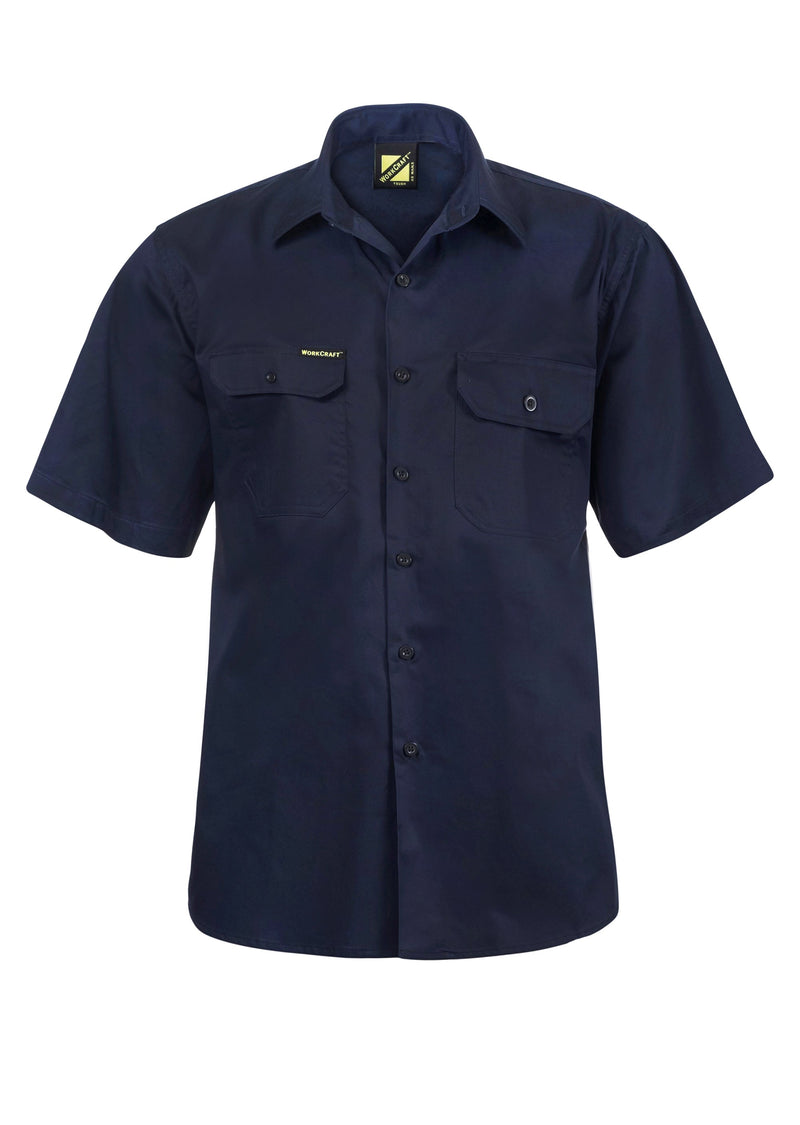 LIGHTWEIGHT SHORT SLEEVE VENTED COTTON DRILL SHIRT WS40112