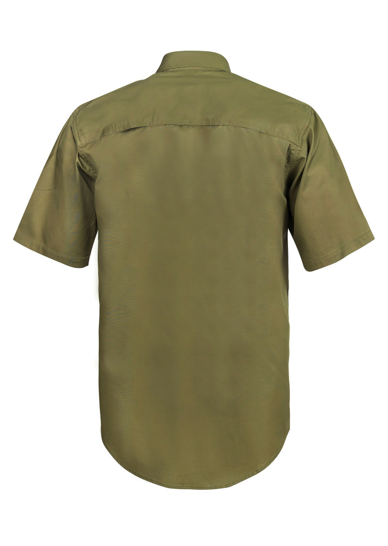 LIGHTWEIGHT SHORT SLEEVE VENTED COTTON DRILL SHIRT WS40112