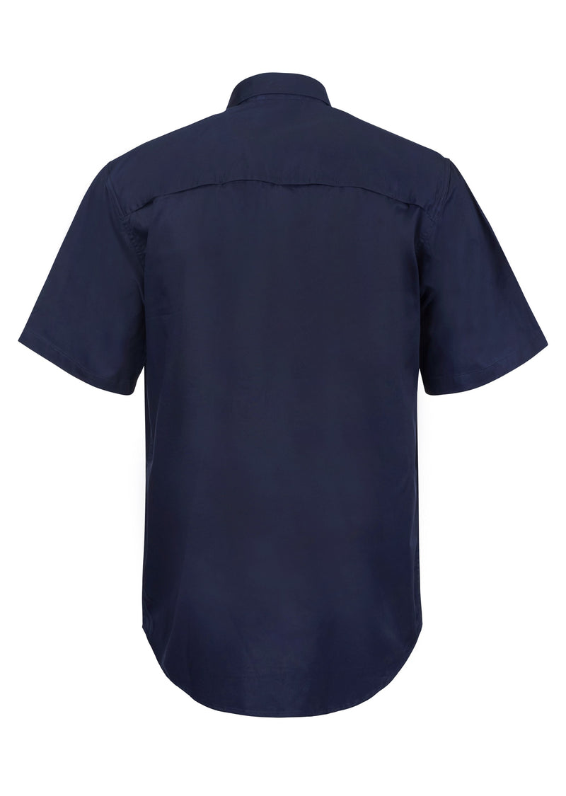 LIGHTWEIGHT SHORT SLEEVE VENTED COTTON DRILL SHIRT WS40112