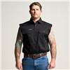 Kilcoy Mens Half Button Sleeveless Work Shirt OBCMWS003