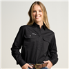 Somerset Womens Half Button Long Sleeve Work Shirt  OBCWWS001