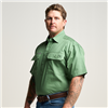 Kilcoy Mens Half Button Short Sleeve Work Shirt code: OBCMWS002