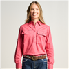 Somerset Womens Half Button Long Sleeve Work Shirt  OBCWWS001