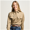 Somerset Womens Half Button Long Sleeve Work Shirt  OBCWWS001