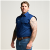 Kilcoy Mens Half Button Sleeveless Work Shirt OBCMWS003