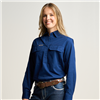 Somerset Womens Half Button Long Sleeve Work Shirt  OBCWWS001
