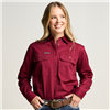Somerset Womens Half Button Long Sleeve Work Shirt  OBCWWS001