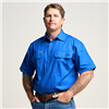 Kilcoy Mens Half Button Short Sleeve Work Shirt code: OBCMWS002