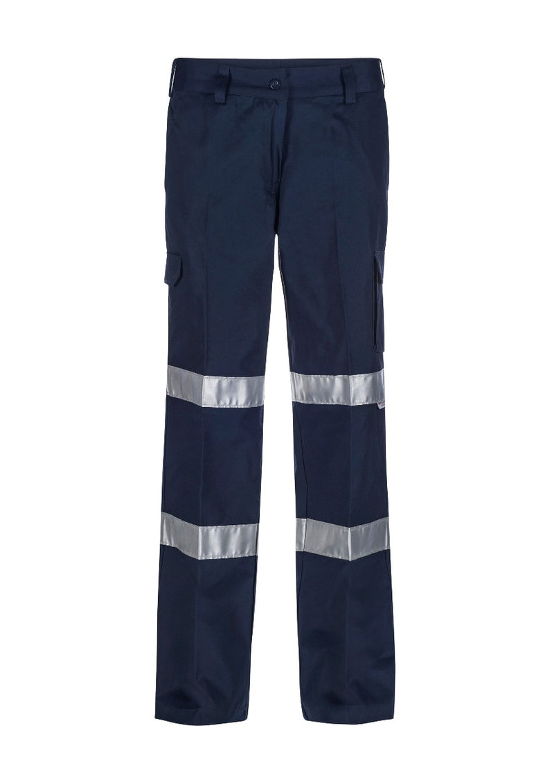 LADIES MID WEIGHT CARGO COTTON DRILL TROUSER WITH CSR REFLECTIVE TAPE WPL075