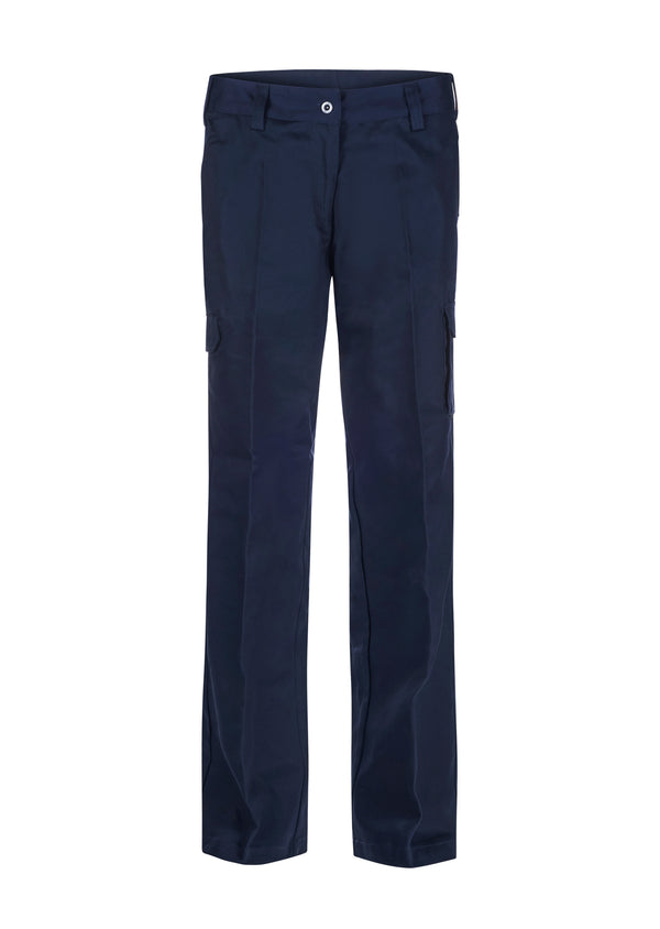 LADIES MID WEIGHT CARGO COTTON DRILL TROUSER WPL070