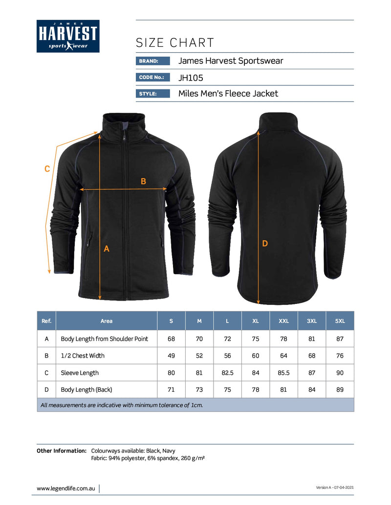 JH105 Miles Men's Fleece Jacket