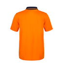 HI VIS TWO TONE SHORT SLEEVE COTTON BACK POLO WITH POCKET WSP401
