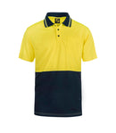 HI VIS TWO TONE SHORT SLEEVE COTTON BACK POLO WITH POCKET WSP401
