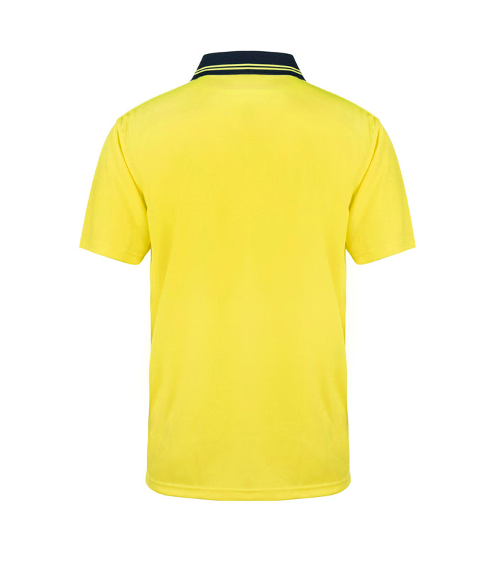 HI VIS TWO TONE SHORT SLEEVE COTTON BACK POLO WITH POCKET WSP401