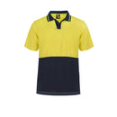 HI VIS TWO TONE FOOD INDUSTRY SHORT SLEEVE MICROMESH POLO WITH NO POCKET OR BUTTONS WSP205