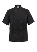 EXEC CHEF JACKET WITH STUDS SHORT SLEEVE CJ040