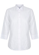 Women'sOxford 1025WL OXFORD WEAVE 3/4 SLEEVE SHIRT